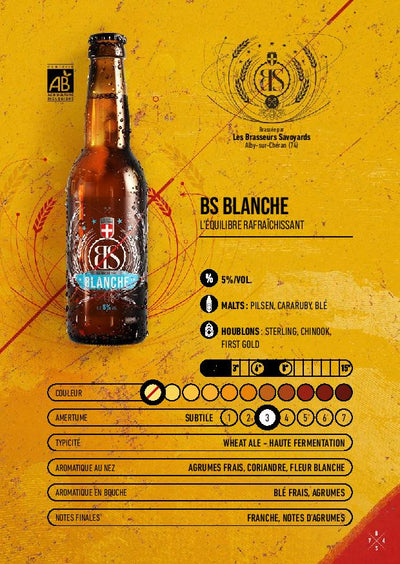 Bière Blanche BIO - Gamme BS des Brasseurs Savoyards